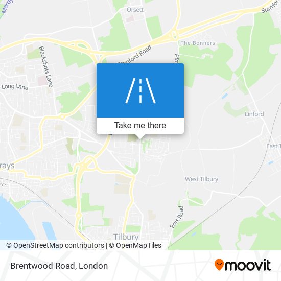 Brentwood Road map