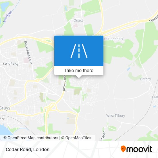 Cedar Road map