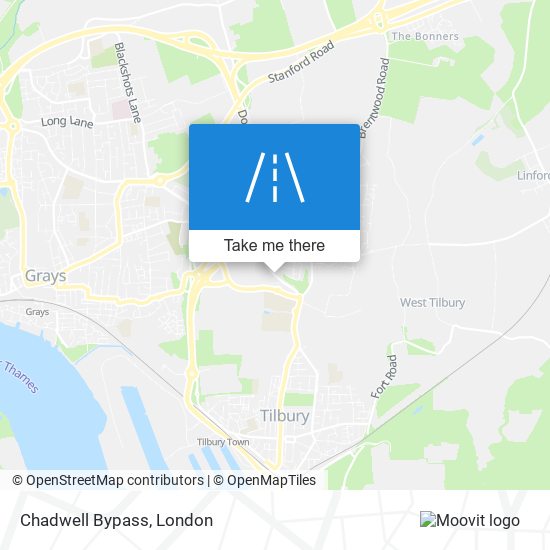 Chadwell Bypass map