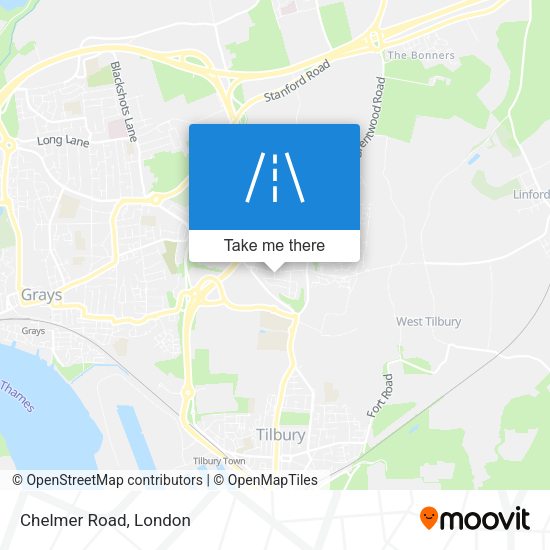 Chelmer Road map