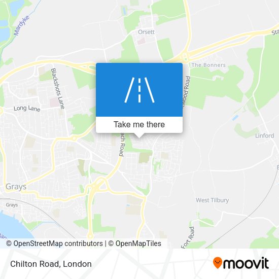 Chilton Road map