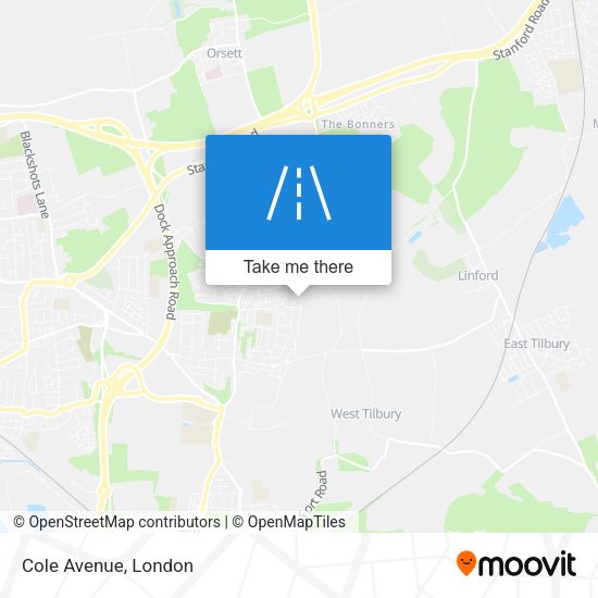 Cole Avenue map