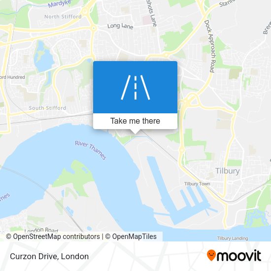 Curzon Drive map