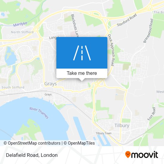 Delafield Road map