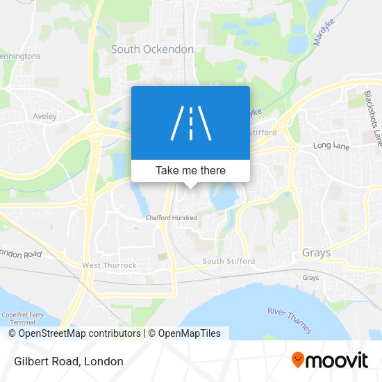 Gilbert Road map