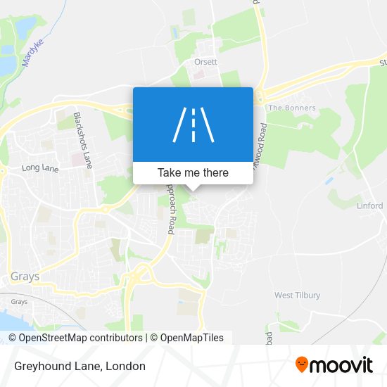 Greyhound Lane map