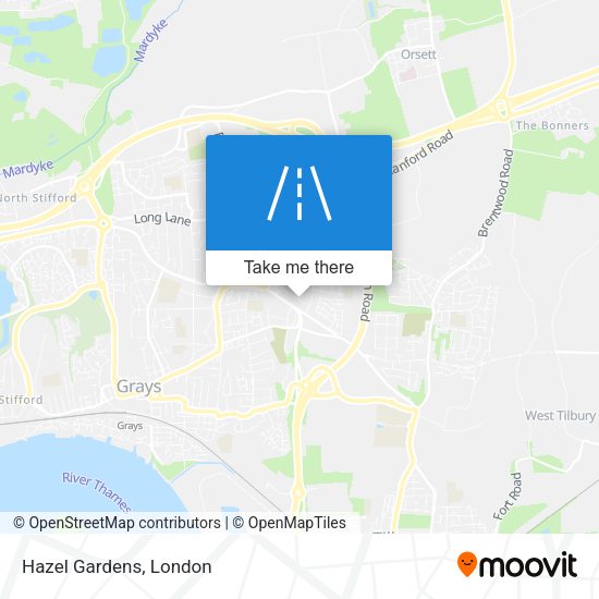 Hazel Gardens map