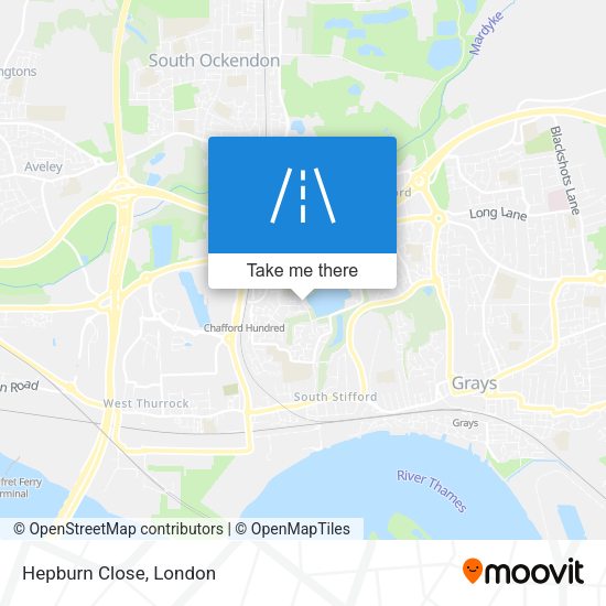 Hepburn Close map