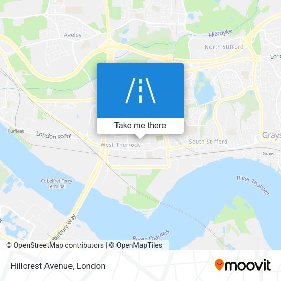 Hillcrest Avenue map