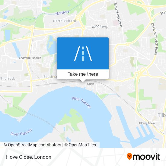 Hove Close map
