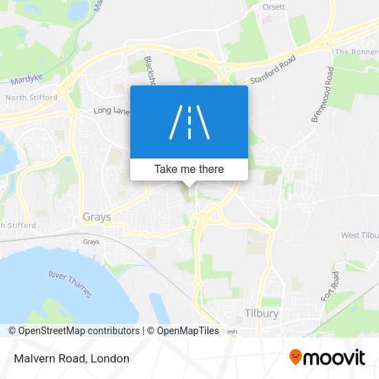 Malvern Road map