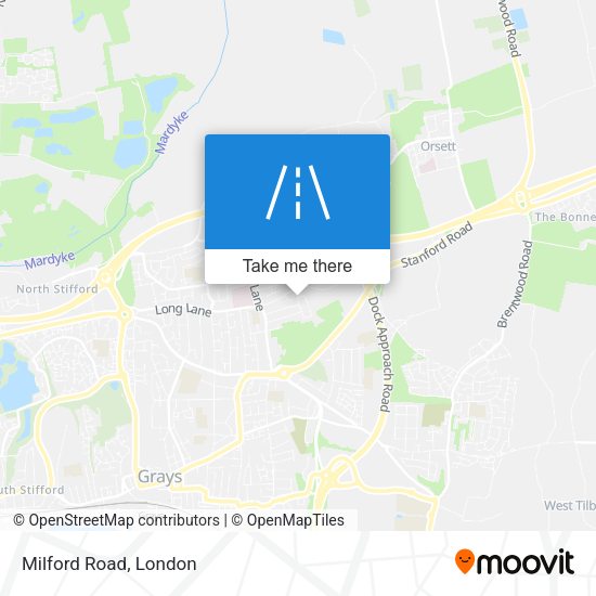 Milford Road map
