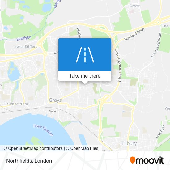 Northfields map