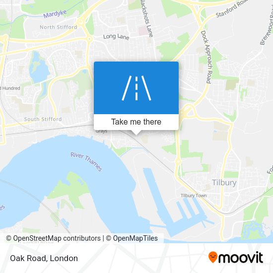 Oak Road map