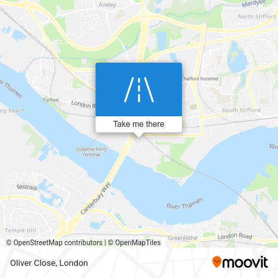 Oliver Close map