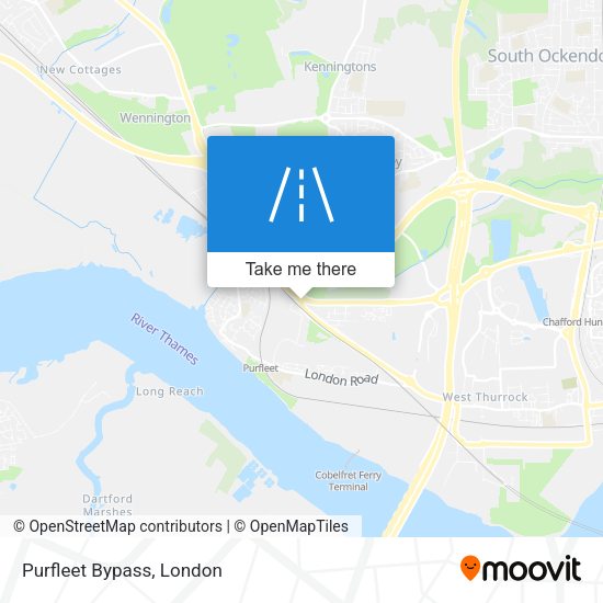 Purfleet Bypass map