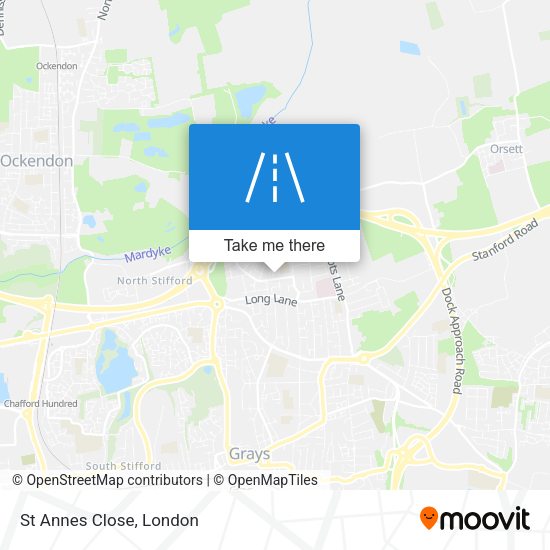 St Annes Close map