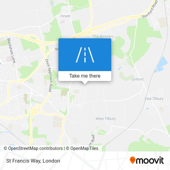 St Francis Way map