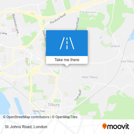 St Johns Road map