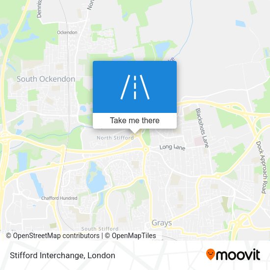 Stifford Interchange map