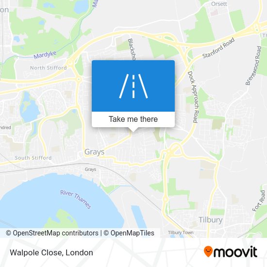 Walpole Close map