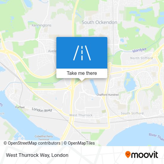 West Thurrock Way map