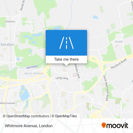 Whitmore Avenue map