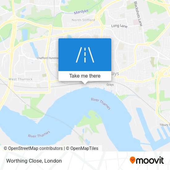 Worthing Close map