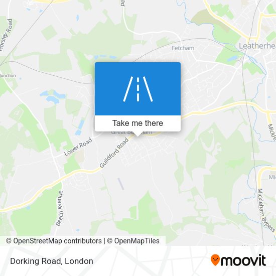 Dorking Road map