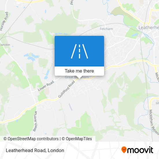 Leatherhead Road map