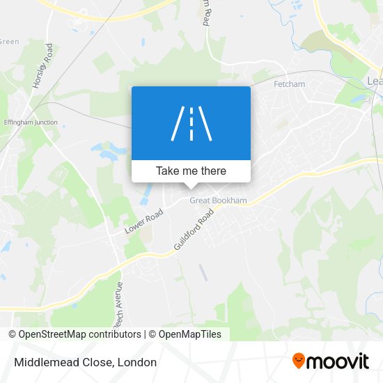 Middlemead Close map