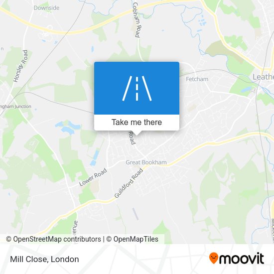 Mill Close map