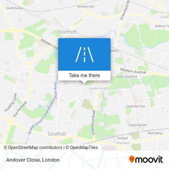 Andover Close map