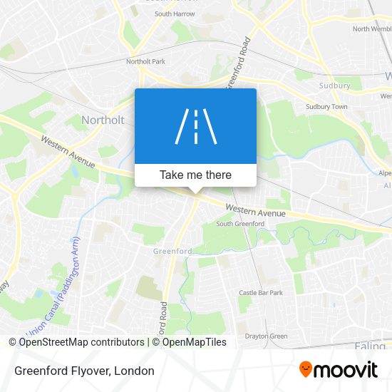 Greenford Flyover map