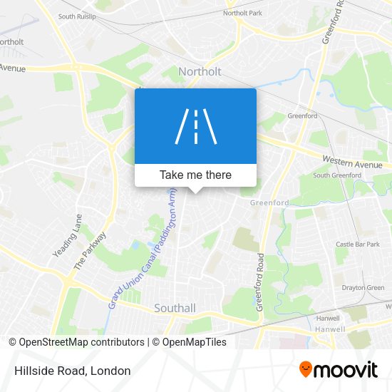Hillside Road map