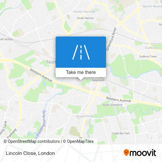 Lincoln Close map