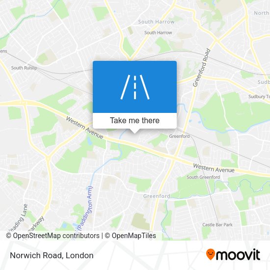 Norwich Road map