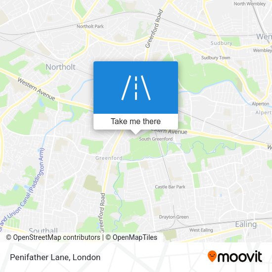 Penifather Lane map