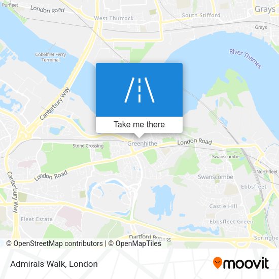 Admirals Walk map