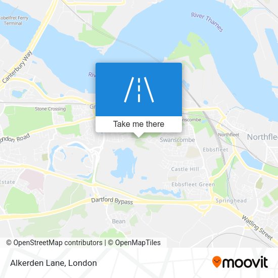 Alkerden Lane map