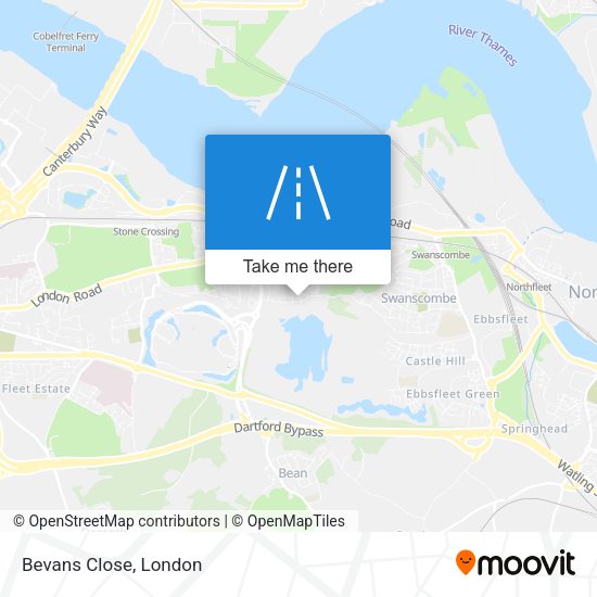 Bevans Close map