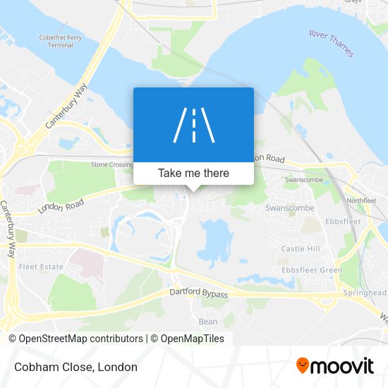 Cobham Close map