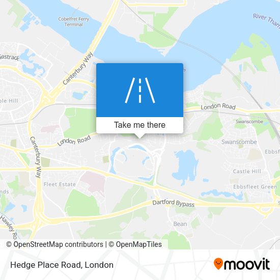 Hedge Place Road map
