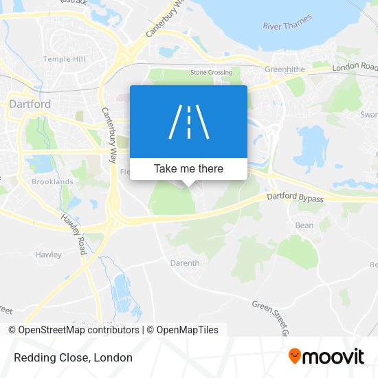 Redding Close map