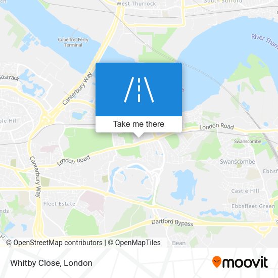 Whitby Close map