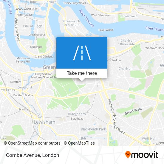 Combe Avenue map