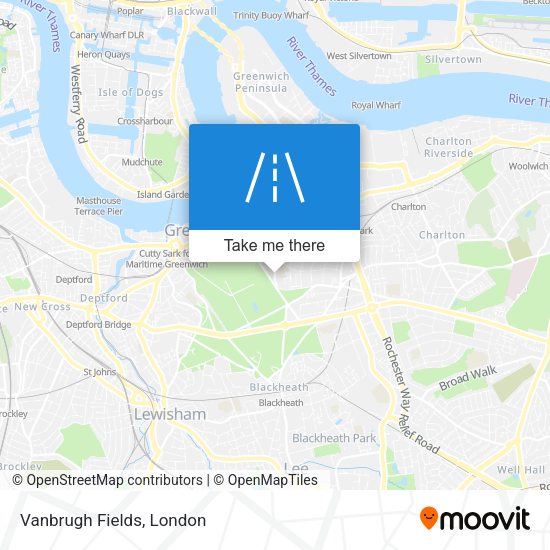 Vanbrugh Fields map