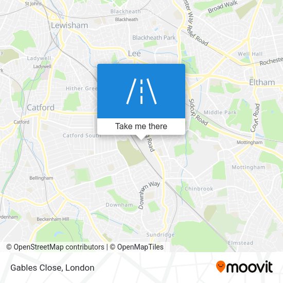 Gables Close map