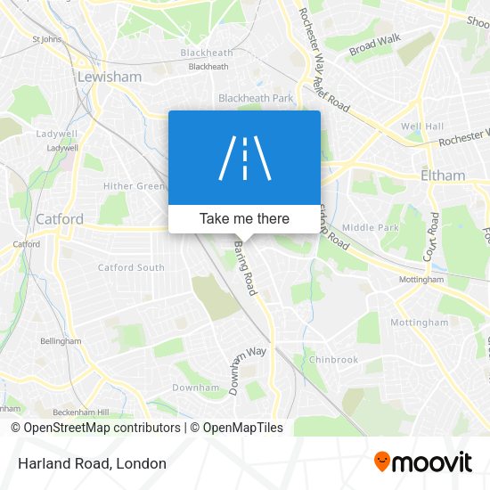 Harland Road map