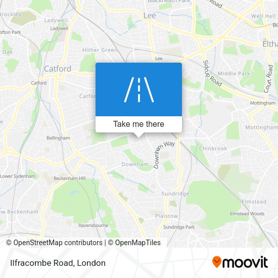 Ilfracombe Road map